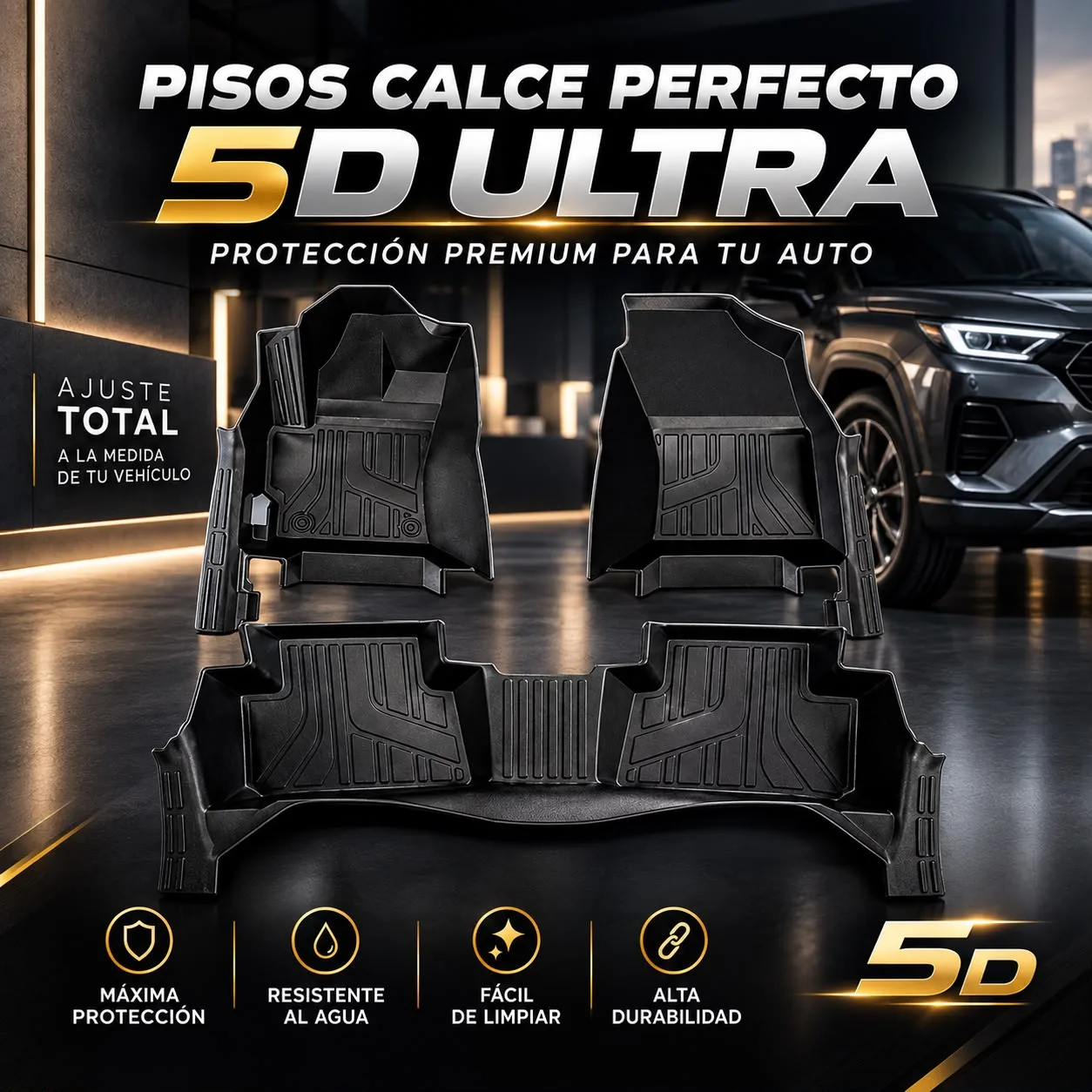 Alfombras 5D Ultra (Pisos Calce Perfecto) - protección premium para tu auto - Optimus Cars SPA